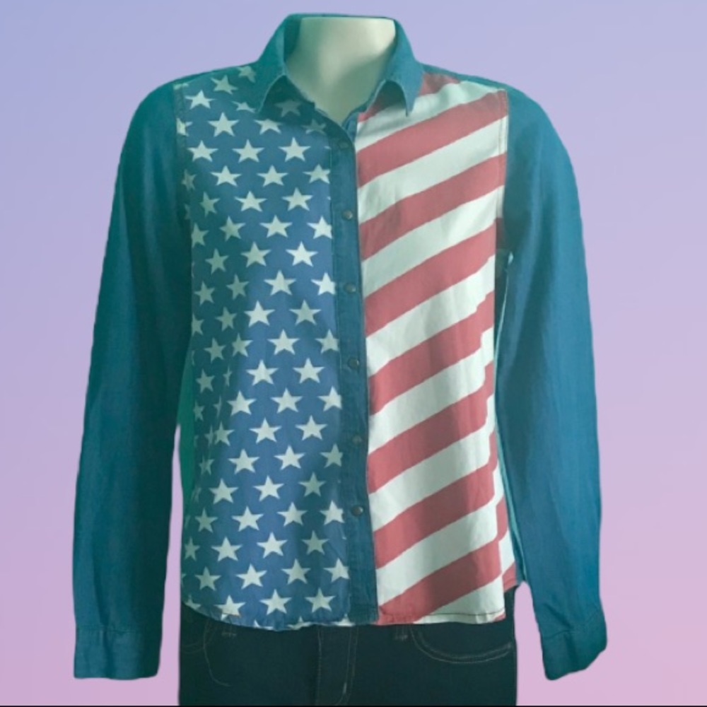 Stars & Stripes Snap Down Shirt 🇺🇸